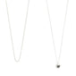 ACT necklace 2-in-1 silver-plated features two adjustable silver chains with a black Agate pendant, offering customizable elegance for personal style expression.