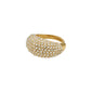 FOCUS crystal ring gold-plated