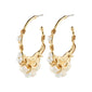 FOCUS hoop earrings gold-plated