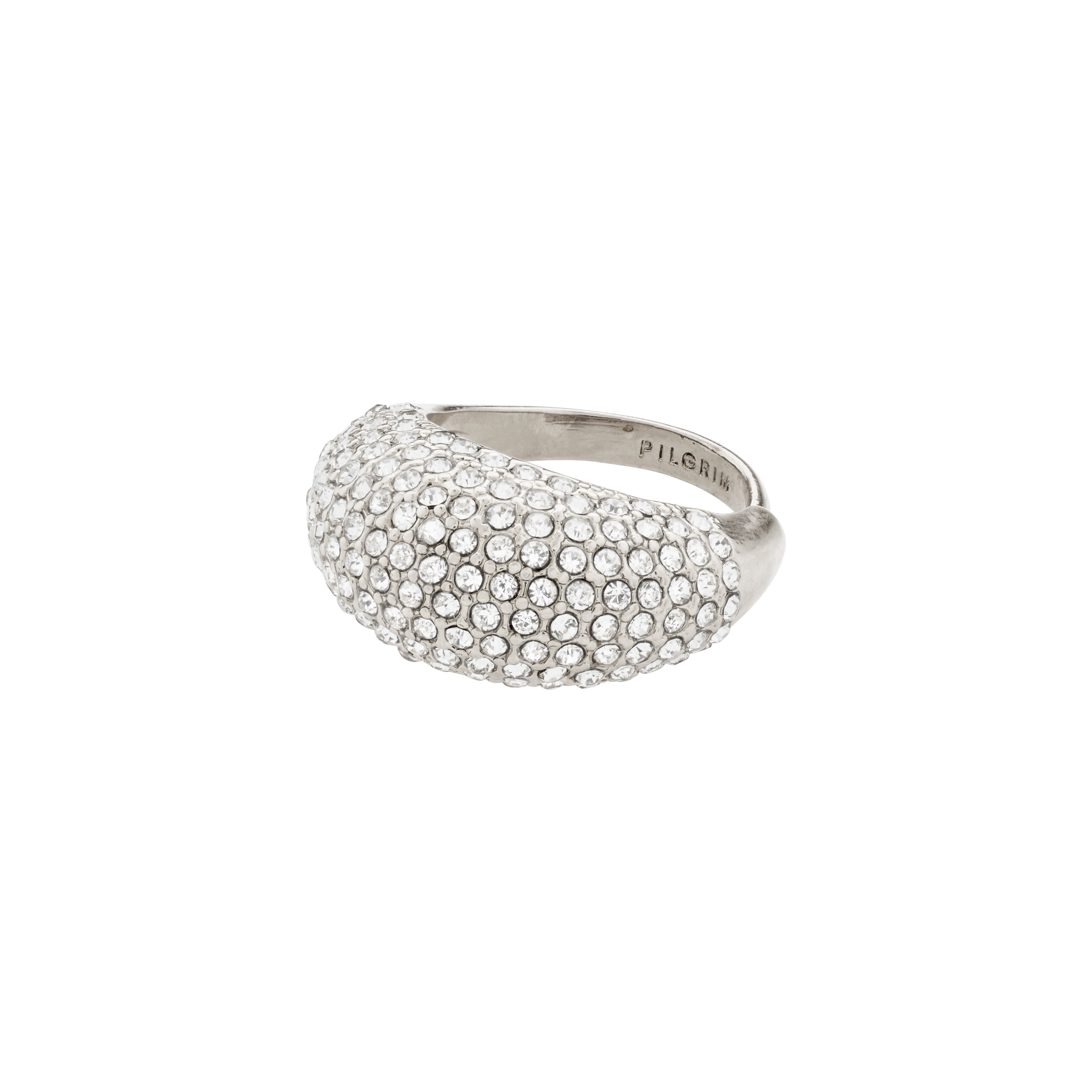 Pilgrim FOCUS recycelte Kristall Ring versilbert