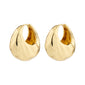 BELIEVE chunky hoop earrings gold-plated