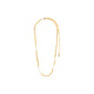 TIDE necklace gold-plated featuring organically shaped beads and a mix of freshwater pearls and mother-of-pearl-coloured glass beads, perfect for a stylish, laid-back look.