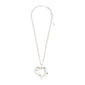 TIDE heart necklace silver-plated by Pilgrim: A bold curb chain with a chunky, handcrafted heart pendant, perfect for showcasing individual style and confidence.