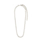 FEEL necklace silver-plated with shiny links, 55 cm cable chain by Pilgrim, crafted from 98% recycled materials, offering an edgy, urban fashion accessory.