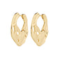 DAWN hoop earrings gold-plated, handcrafted from 99% recycled material, showcasing Pilgrim's blend of timeless and trendy style for effortless elegance.