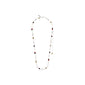 DAWN necklace with multicolored beads, silver-plated pendants, pearls, and semi-precious stones, reflecting summer's vibrant energy. Perfect for Pilgrim's trendy, boho style.