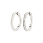 TRUE recycled hoop earrings silver-plated
