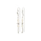 INTENT chain earrings silver-plated with genuine freshwater pearls, showcasing a romantic, handcrafted boho style, emphasizing Pilgrim's blend of natural beauty and creativity.