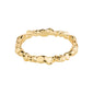 SUNSET bracelet gold-plated from Pilgrim, featuring a unique organic design with irregular shapes, perfect for stacking or solo wear. Luxuriously crafted with recycled materials.