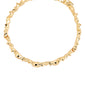 Gold-plated SUNSET necklace with a bold, organic wavy design, measuring 38 cm plus a 9 cm extension chain, from Pilgrim.