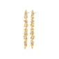 SUNSET crystal earrings gold-plated with organic links and Preciosa crystals, designed for a stylish, eco-friendly look. Perfect for elevating your outfit with Pilgrim's Danish craftsmanship.