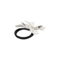 DREAM hair accessory by Pilgrim: black elastic with a silver-plated flower charm, perfect for elevating summer hairstyles with an eco-friendly touch.