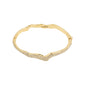 CONNECT crystal bracelet gold-plated, featuring a wavy design with sparkling Preciosa crystals and a click clasp, embodying Pilgrim's blend of trendiness and sustainability.