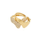 CONNECT 2-in-1 set crystal rings gold-plated, featuring one gold-plated ring and another adorned with sparkling Preciosa crystals, both adjustable for a perfect fit.