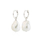 SKY pearl earrings, silver-plated, featuring pearlescent accents and a sleek design, inspired by nature's elegance for an effortlessly chic look.