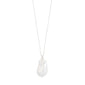 SKY pearl necklace silver-plated on a chic box chain, featuring an elegant pearl pendant, perfect for enhancing any outfit with sophistication.