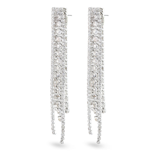 Silver dangling earrings hot sale for prom