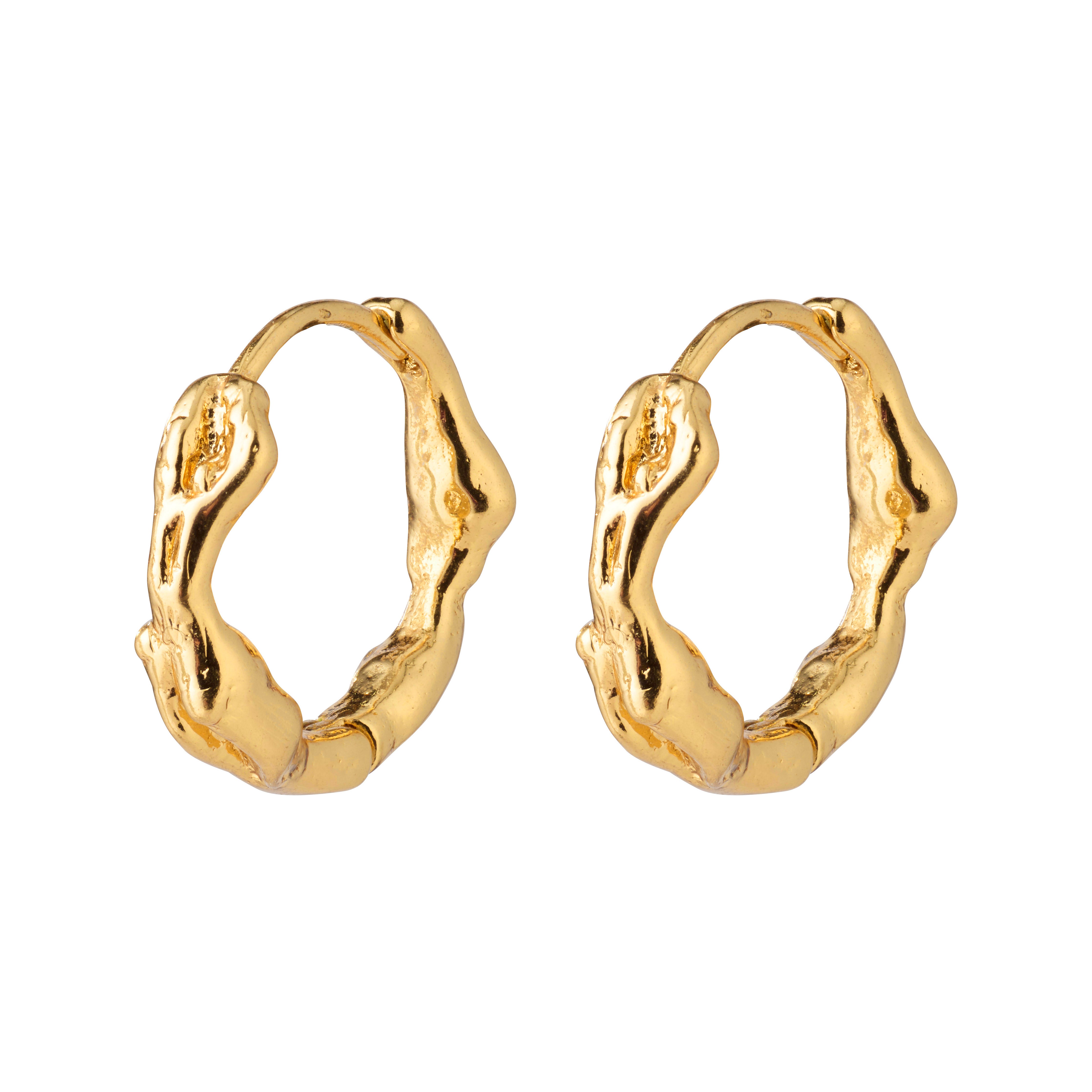 ZION recycled small huggie hoop earrings gold-plated – Pilgrim