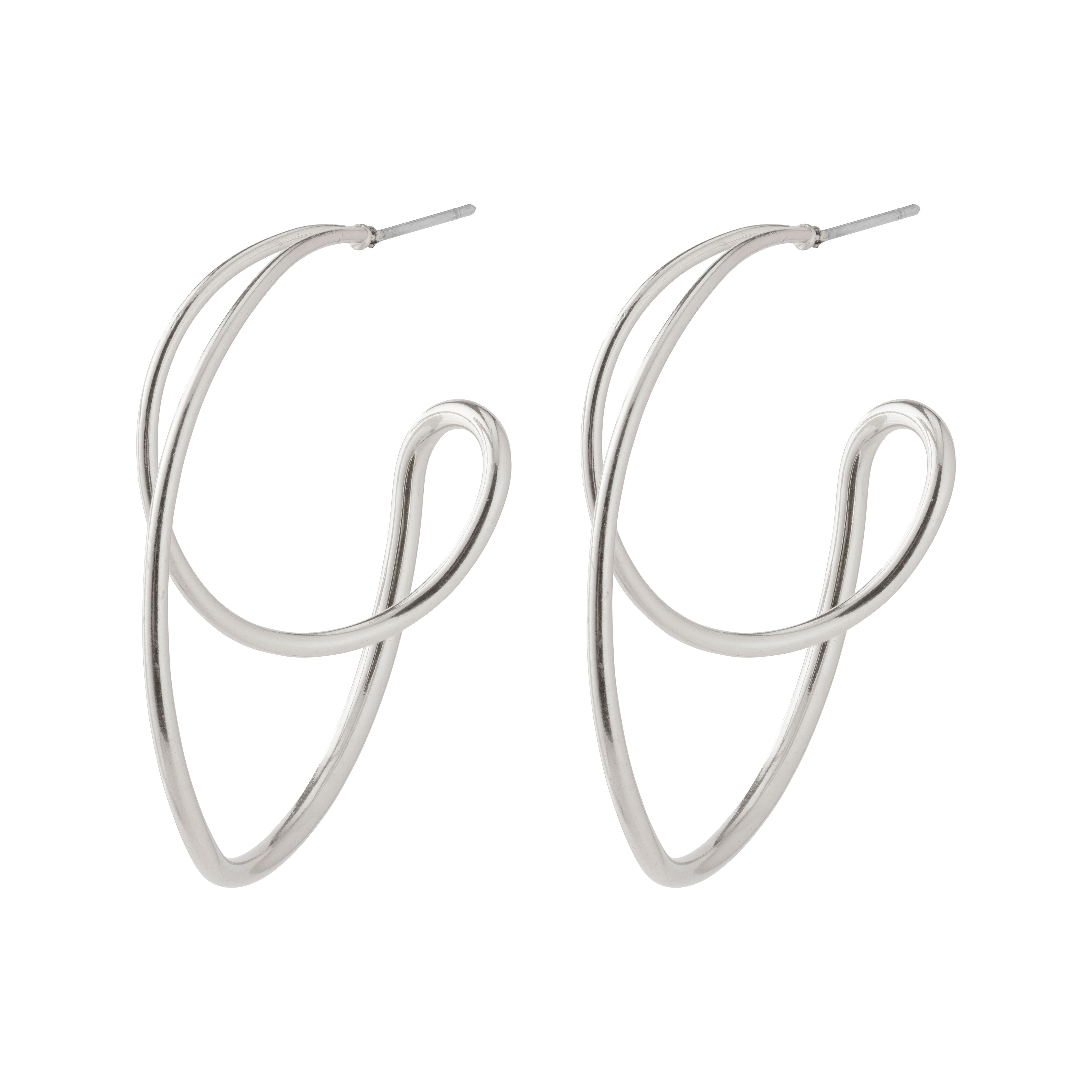 MILLER graphic statement earrings silver-plated – Pilgrim