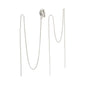 AIDA asymmetric long chain earrings silver-plated