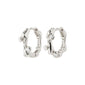 URSZULA recycled crystal hoop earrings silver-plated