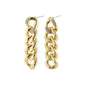 CECILIA crystal curb chain earrings gold-plated