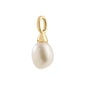 CHARM mini pearl pendant gold-plated, featuring a droplet-shaped freshwater pearl, elegantly blends classic design with contemporary style, reflecting Pilgrim's Scandinavian craftsmanship.