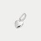 Silver-plated heart pendant charm by Pilgrim, perfect for personalizing your style with recycled materials, ideal for attaching to chains or hoops.