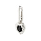 Silver-plated CHARM pendant featuring a black Agate stone, ideal for adding a unique touch to your style. Perfect for pairing with hoops or chains.