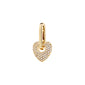 Gold-plated heart pendant with dazzling Preciosa crystals, designed by Pilgrim. Perfect for personalizing your style with a unique, loveable touch.