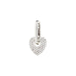 Silver-plated heart-shaped pendant with Preciosa crystals, designed by Pilgrim. Perfect for adding a unique, romantic touch to your personal style.