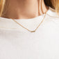 FAITH necklace gold-plated: A sleek, gold-plated chain with 'FAITH' pendant in cursive, perfect for layering or solo wear, made from recycled materials.