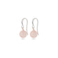 GOLDIE rose earrings silver-plated with pink glass beads, elegant and feminine, perfect for adding a romantic touch to any outfit.