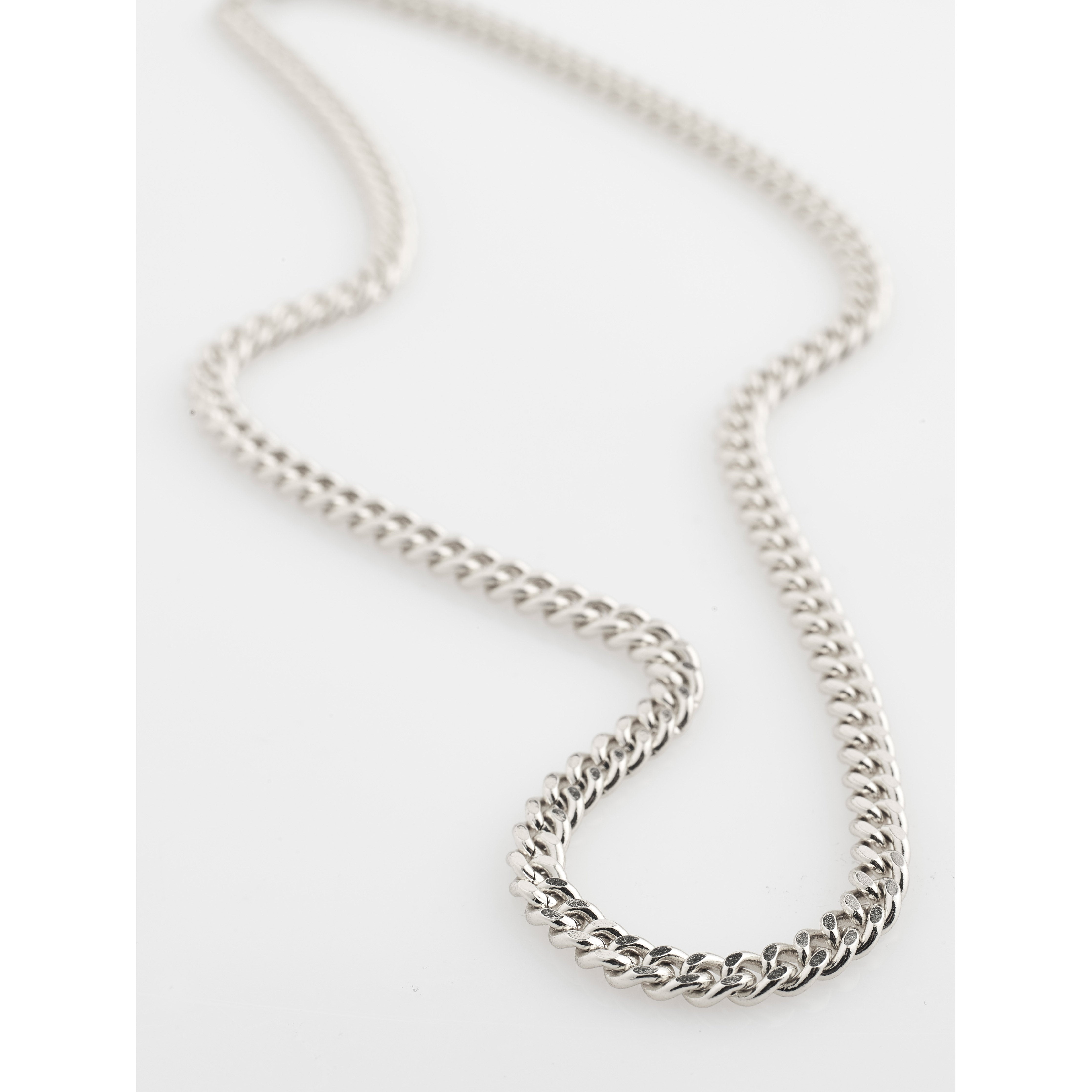 Silver plated hot sale curb chain