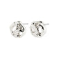 LUCA earrings silver-plated: Organic-shaped stud earrings crafted from 94% recycled materials, perfect for everyday wear and multiple piercings. Part of Pilgrim's Classic collection.