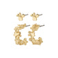 ZHURI recycled earrings 2-in-1 set gold-plated