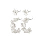 ZHURI recycled earrings 2-in-1 set silver-plated