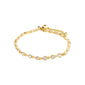 IMOGENE bracelet, gold-plated with diamonds, features adjustable slide lock, perfect for enhancing outfits with its sparkling, upscale design from Pilgrim's Classic collection.