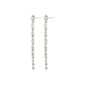 IMOGENE earrings silver-plated featuring sparkling Preciosa crystals, crafted from 90% recycled material, designed for a glamorous, eco-conscious style. Perfect for elevating any party look.