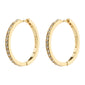 EBNA maxi crystal hoops in gold-plated finish, featuring large hoops adorned with Preciosa crystals, offering an elegant, classic touch for festive occasions.