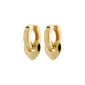 IOKASTE chunky hoops gold-plated earrings with removable heart pendants and easy click lock, crafted using 99% recycled materials for versatile style.