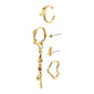 IRENE earrings & cuff 5-in-1 set gold-plated