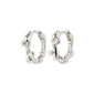 HERMIONE crystal hoop earrings silver-plated