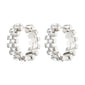 HELI recycled crystal hoop earrings silver-plated