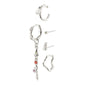 IRENE Ohrringe & Clip 5-in-1-Set, versilbert