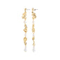 SLOAN pearl earrings gold-plated by Pilgrim feature gold details and white pearls, offering a lux boho design with an organic, romantic vibe.