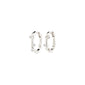 HERMIONE earrings silver-plated, featuring handcrafted organic shapes and sparkling Preciosa crystals, perfect for adding elegance and glam to any outfit.