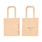 Fashion canvas tote-bag w/ Where ever you go, logo, beige