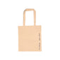 Fashion canvas tote-bag w/ Where ever you go, logo, beige