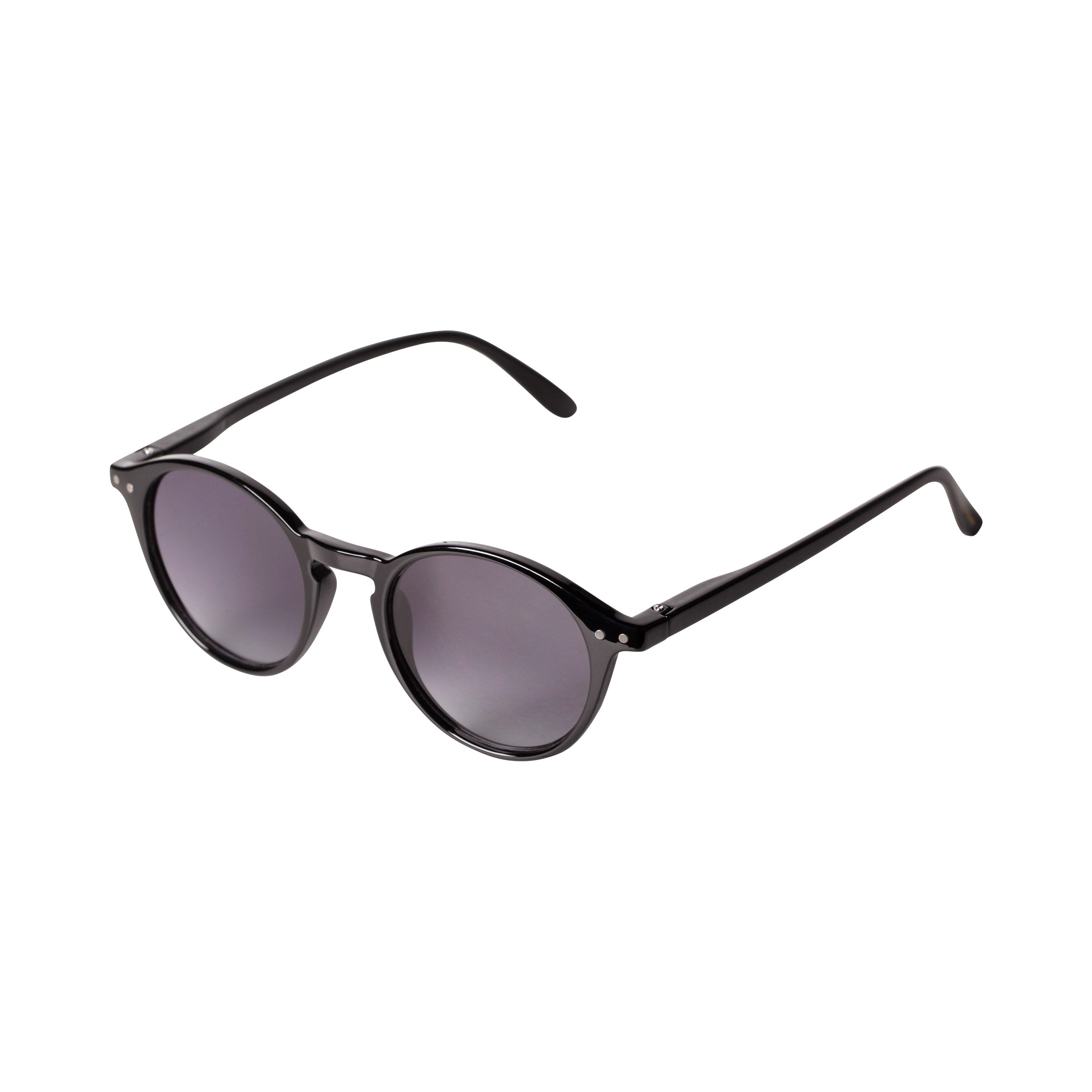 Pilgrim ROXANNE klassische runde Sonnenbrille, schwarz